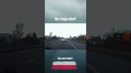 Kto tu zawinił?!Wymuszenie czy błąd obu? Zobacz sam! #wymuszenie #polscykierowcy #viral #dashcam