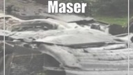 Maserati dachowało i stanęło w ogniu.  Kierowca w szpitalu