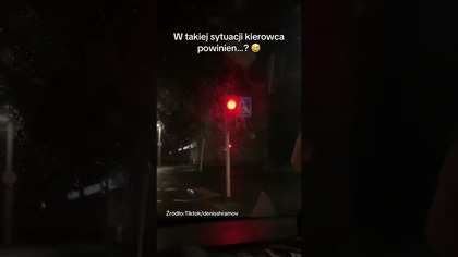 W TAKIEJ SYTUACJI KIEROWCA POWINIEN NO WŁAŚNIE, CO?