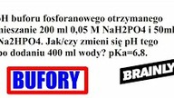 BUFOR FOSFORANOWY PO DODANIU 400ml WODY | BRAINLY | RÓWNOWAGI W ROZTWORACH #chemistry