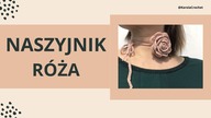 SZYDEŁKOWY NASZYJNIK RÓŻA, CROCHET ChOKER - OZDOBA NA SZYJĘ #514