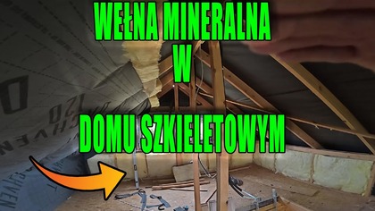 Wełna mineralna w domu z projektu Dom tani w budowie na zgłoszenie 