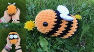 Pszczoła na szydełku, kurs, tutorial, amigurumi, crochet bee, brelok #208