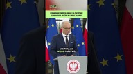 Sowa w klapie marynarki Czarzastego.  Dziennikarz zapytał, co oznacza #shorts