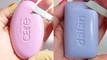 Soap Carving ASMR Relaxing Sounds no talking Satisfying ASMR Video #soapcarving #soapcuttingvideo