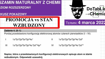 Poniżej przedstawiono konfigurację elektronową atom&oacute;w czterech pierwiastk&oacute;w .ZADANIE 4 CKE 2022 MARZEC.  do tablicy.  #Chemia