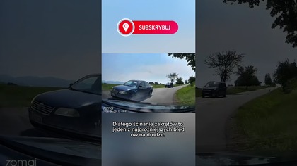 Nie ścinaj zakrętów.  Nigdy nie wiesz, co jedzie z naprzeciwka.  #bezpieczeństwo #dashcam