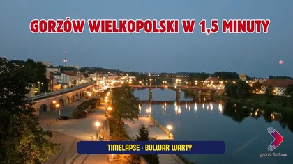 2.  Wschód i zachód słońca w Gorzowie  bulwar w timelapse [08. 09. 2025]