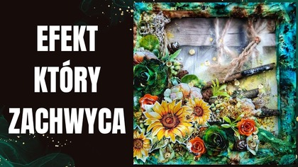 Ramka pachnąca łąką | Mixed Media na płótnie | DIY | Scrapbooking |