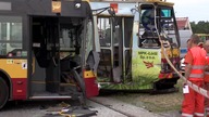 Zderzenie tramwaju i autobusu.  Wielu poszkodowanych