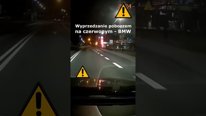 Wyprzedzanie poboczem, na czerwonym - BMW #shorts #rikordwidjo