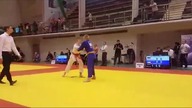 II miejsce! Na Turnieju Judo w Bielsku Białej.  Walka półfinałowa nr 3/4