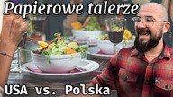 USA vs.  Polska - Papierowe Talerze