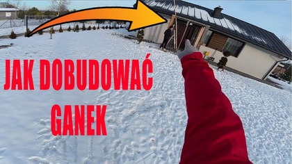 Dobudowa wiatrołapu w domu z projektu Dom na start bez kredytu 