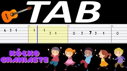  Kółko graniaste - melodia TAB (gitara)  TABY I NUTY W OPISIE 