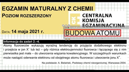 ZADANIE 2 i 3 CKE 2021 MAJ BUDOWA ATOMU KONFIGURACJE I WIĄZANIE JONOWE.  #chemia #chemistry