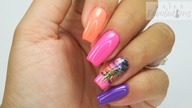 Sunset paradise nails art Tutorial / Allepaznokcie Colours by Molly