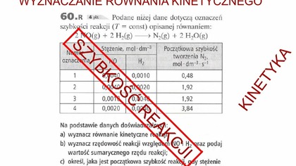 WYZNACZANIE RÓWNANIA KINETYCZNEGO PERSONA 60. R WSIP.  #chemia #matura