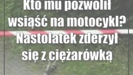 Kto mu pozwolił wsiąść na motocykl? Nastolatek zderzył się z ciężarówką