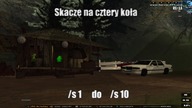 Skacze na cztery koła korzystając z komend /s1 do /s 10