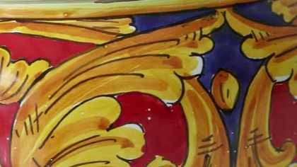 Ręcznie malowane doniczki włoskie | Vaso di Romano rotondo