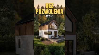 Dom bez pozwolenia 102m? Prosty i tani w budowie dom #nieruchomości #budownictwo