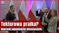 Nietypowe pytanie do Nawrockiego.  Wziął pan tę pralkę na ramię...  | Gazeta.pl