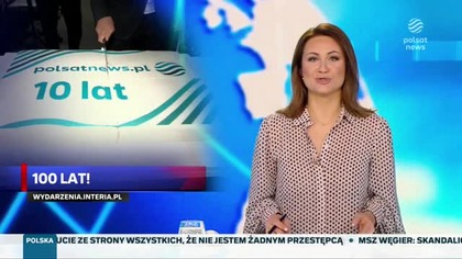 Polsat News - Fragment Wydarzeń 12:50 o 10-leciu strony internetowej stacji (18. 10. 2025)
