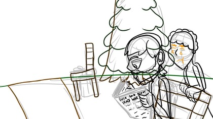 Musiałam zrobić nowy szkic, bo uświadomiłam sobie, że nie ma wystarczająco animacji...