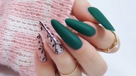 leaves nails art tutorial /Elisium Nails