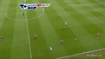 Premier League sezon 2010/2011 Blackburn Rovers 1-0 Manchester United Emerton