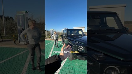 Spotkałem widzkę Monikę i pokazałem jej Mercedesa G580 Jakie ma zużycie energii? #elektromobilność