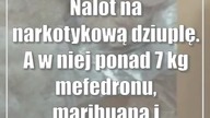 Nalot na narkotykową dziuplę.  A w niej ponad 7 kg mefedronu, marihuana i amfetamina