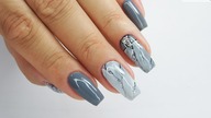 Grey marble nails art / Stardoro