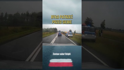 Gapili się na cudzy wypadek aż stworzyli własny.  I to w sekundę.  #polskiedrogi #uwaga #viral