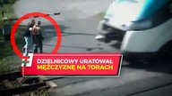 Dzielnicowy bohater. Uratował życie mężczyźnie na przejeździe kolejowym