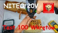 Wkrętarka NITEO TOOLS 20V Test 100 wkrętów oraz tajemnica akumulatora z Biedronki :)
