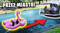 PRZEPŁYNĘLIŚMY Z EKIPĄ PRZEZ ŚRODEK MIASTA NA GIGANTYCZNYM FLAMINGU!