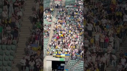 Ukraincy oszaleli ze szczęścia po golach.  Konsternacja Polaków we Wrocławiu