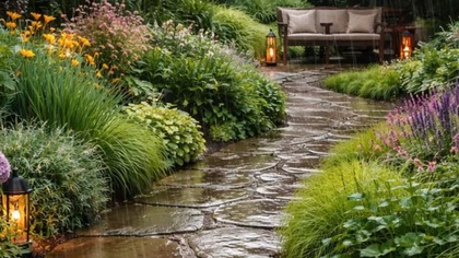 Garden Rain Sounds for Deep Sleep  Cozy Backyard Rain Ambience