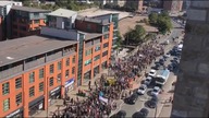 LiveLeak - Thousands of climate change activists seen lining the streets of Manchester