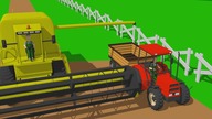 Tractor Colors and Shapes - Construction and Operation of the JCB Combine Harvester - Kids Traktor