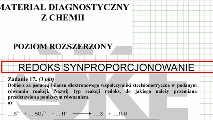 ZADANIE 17 OKE 2008 REDOKS KWASOWY SYNPROPORCJONOWANIE