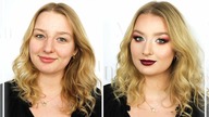 Makijaż na modelce: Wiśniowy GLAM makeup