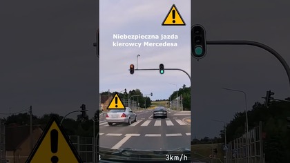 Niebezpieczna, szybka jazda kierowcy Mercedesa #shorts #rikordwidjo