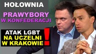 Hołownia na prezydenta.  PRAWYBORY w Konfederacji.  Konferencja o LGBT w Krakowie