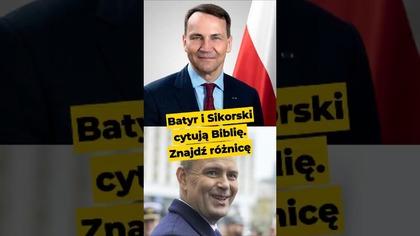 Batyr i Sikorski cytują Biblię.  Znajdź różnicę #polityka #Sikorski #Batyr #Nawrocki #biblia