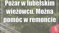 Pożar w lubelskim wieżowcu.  Można pomóc w remoncie
