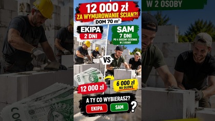 Ile zaoszczędzisz na wymurowaniu ścian domu 70m2 samemu? #nieruchomości #budowazróbtosam #diy