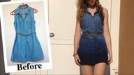 DIY sukienka jeansowa ombre